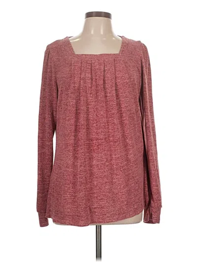 Pre-owned Assorted Brands Long Sleeve T-shirt In Burgundy