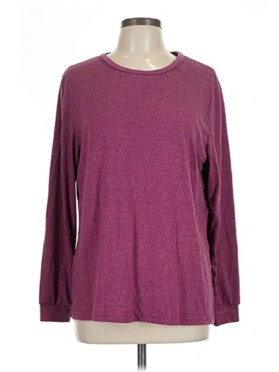Pre-owned Assorted Brands Long Sleeve T-shirt In Burgundy