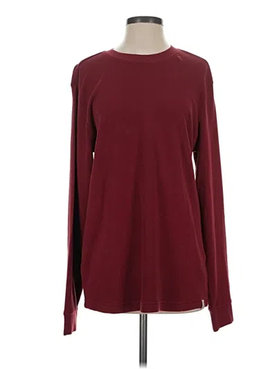 Pre-owned Assorted Brands Long Sleeve T-shirt In Burgundy