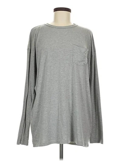 Pre-owned Assorted Brands Long Sleeve T-shirt In Gray