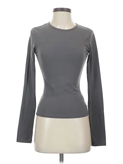 Pre-owned Assorted Brands Long Sleeve T-shirt In Gray