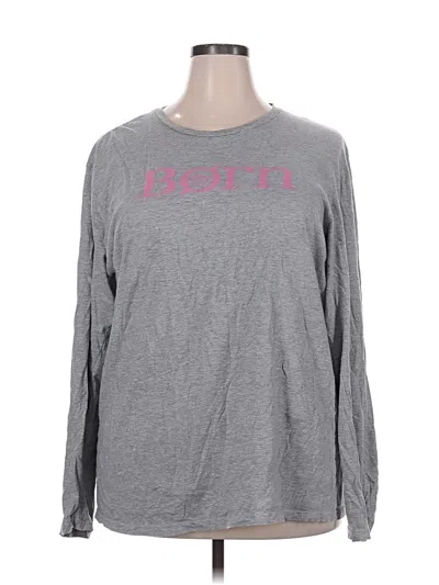 Pre-owned Assorted Brands Long Sleeve T-shirt In Gray