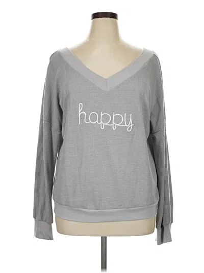 Pre-owned Assorted Brands Long Sleeve T-shirt In Gray