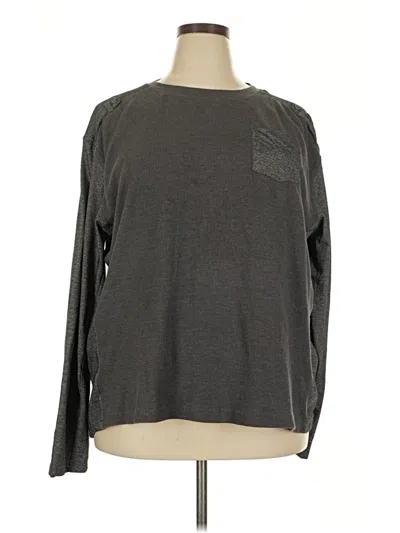 Pre-owned Assorted Brands Long Sleeve T-shirt In Gray