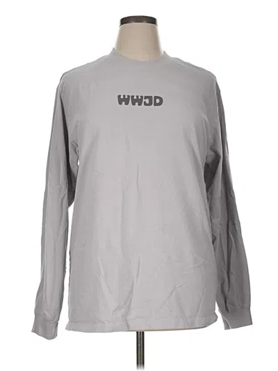 Pre-owned Assorted Brands Long Sleeve T-shirt In Gray