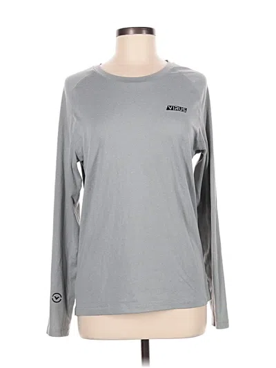 Pre-owned Assorted Brands Long Sleeve T-shirt In Gray