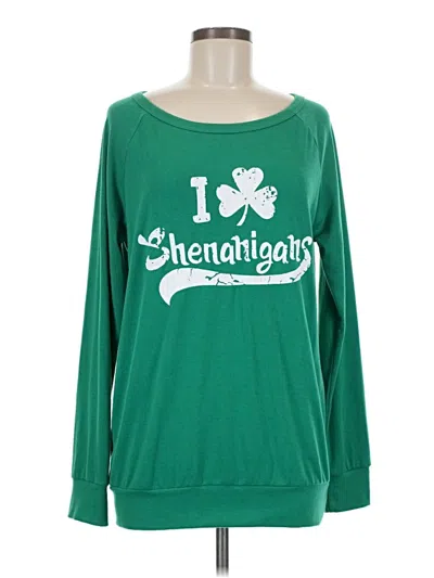 Pre-owned Assorted Brands Long Sleeve T-shirt In Green