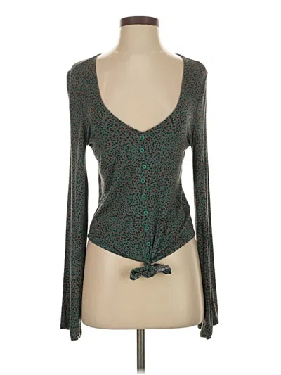 Pre-owned Assorted Brands Long Sleeve T-shirt In Green