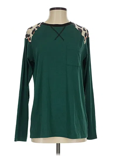 Pre-owned Assorted Brands Long Sleeve T-shirt In Green