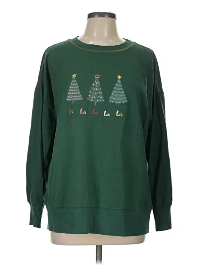 Pre-owned Assorted Brands Long Sleeve T-shirt In Green