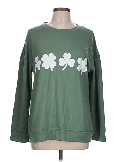 Pre-owned Assorted Brands Long Sleeve T-shirt In Green