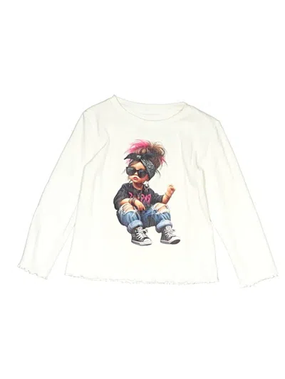 Pre-owned Assorted Brands Kids' Long Sleeve T-shirt In Ivory