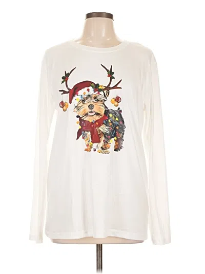 Pre-owned Assorted Brands Long Sleeve T-shirt In Ivory