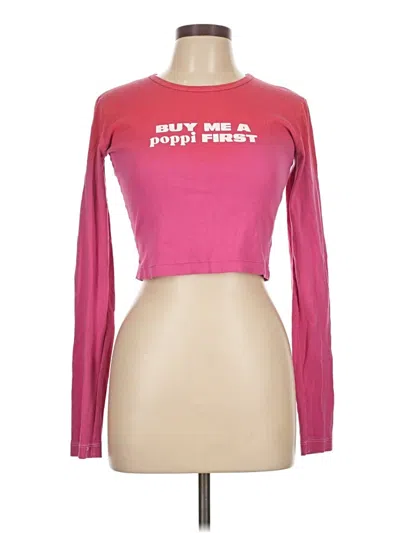 Pre-owned Assorted Brands Long Sleeve T-shirt In Pink