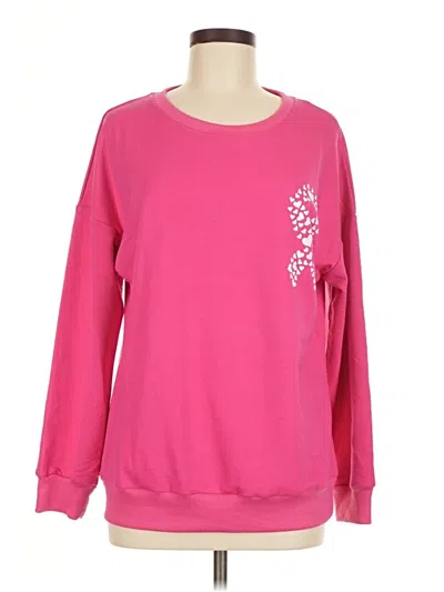 Pre-owned Assorted Brands Long Sleeve T-shirt In Pink