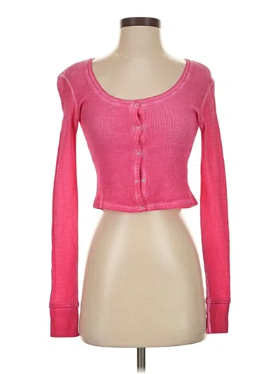 Pre-owned Assorted Brands Long Sleeve T-shirt In Pink