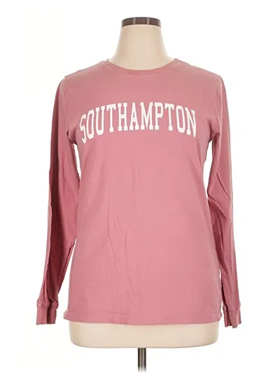 Pre-owned Assorted Brands Long Sleeve T-shirt In Pink
