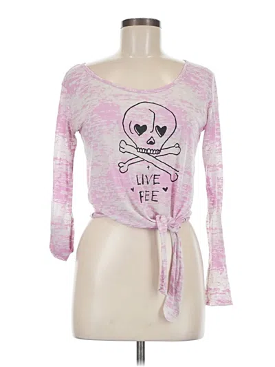 Pre-owned Assorted Brands Long Sleeve T-shirt In Pink