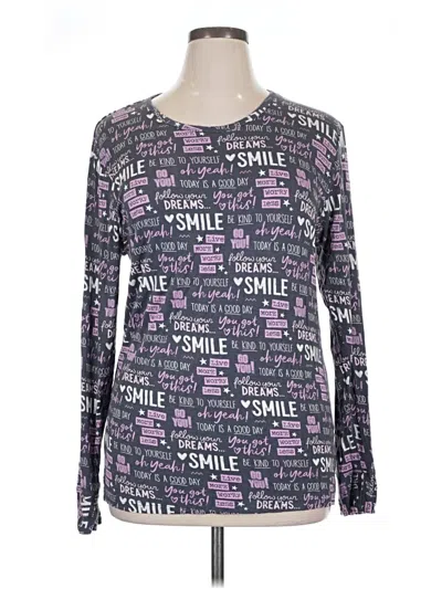 Pre-owned Assorted Brands Long Sleeve T-shirt In Purple