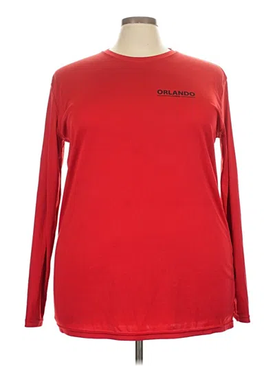 Pre-owned Assorted Brands Long Sleeve T-shirt In Red