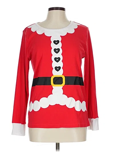 Pre-owned Assorted Brands Long Sleeve T-shirt In Red