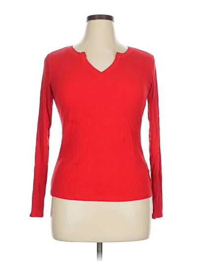 Pre-owned Assorted Brands Long Sleeve T-shirt In Red