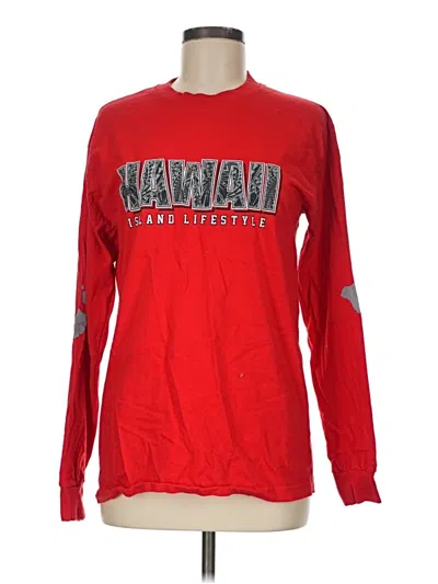 Pre-owned Assorted Brands Long Sleeve T-shirt In Red