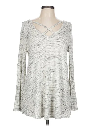 Pre-owned Assorted Brands Long Sleeve T-shirt In Silver