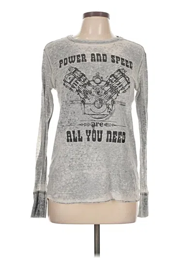 Pre-owned Assorted Brands Long Sleeve T-shirt In Silver