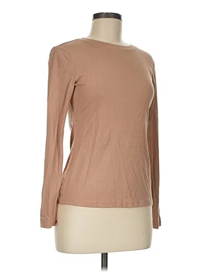 Pre-owned Assorted Brands Long Sleeve T-shirt In Tan
