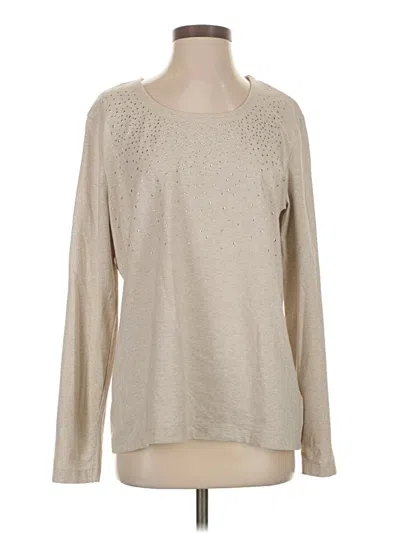 Pre-owned Assorted Brands Long Sleeve T-shirt In Tan