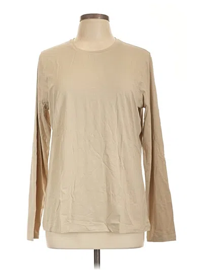 Pre-owned Assorted Brands Long Sleeve T-shirt In Tan