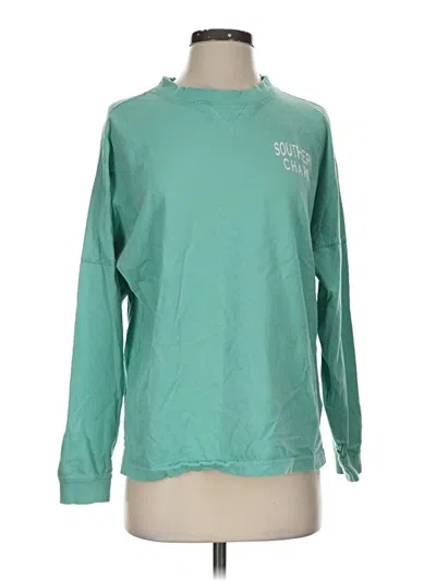 Pre-owned Assorted Brands Long Sleeve T-shirt In Teal