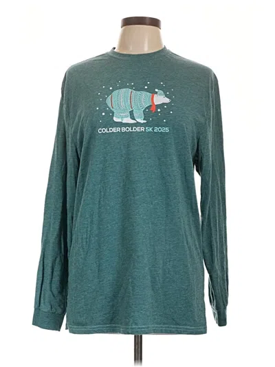 Pre-owned Assorted Brands Long Sleeve T-shirt In Teal