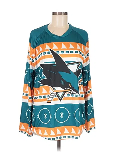 Pre-owned Assorted Brands Long Sleeve T-shirt In Teal