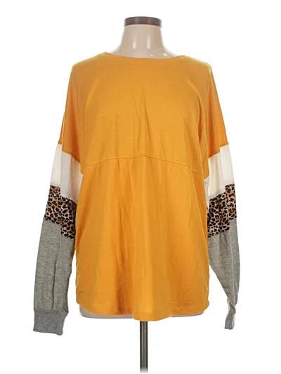 Pre-owned Assorted Brands Long Sleeve T-shirt In Yellow