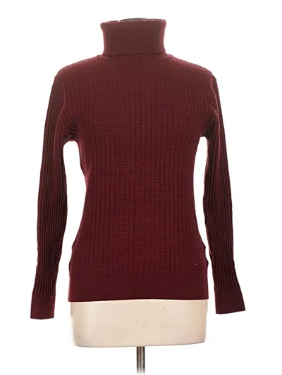 Pre-owned Assorted Brands Long Sleeve Turtleneck In Burgundy