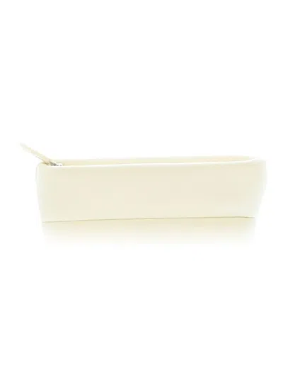 Pre-owned Assorted Brands Makeup Bag In Ivory