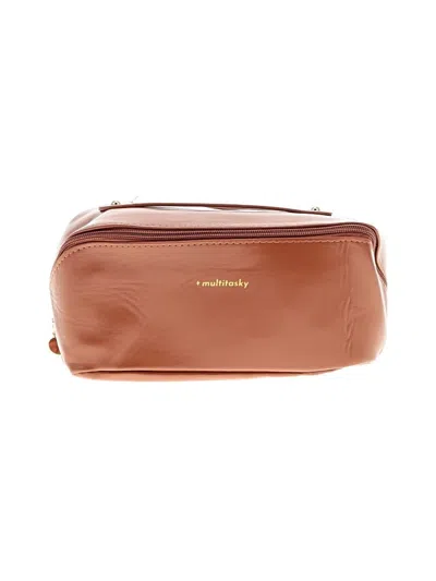 Pre-owned Assorted Brands Makeup Bag In Tan