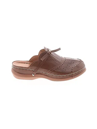 Pre-owned Assorted Brands Mule/clog In Brown
