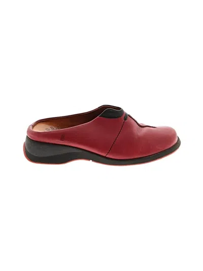 Pre-owned Assorted Brands Mule/clog In Burgundy