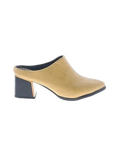 Pre-owned Assorted Brands Mule/clog In Gold