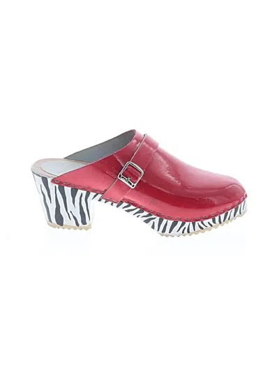 Pre-owned Assorted Brands Mule/clog In Red