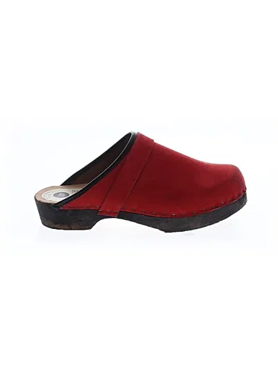 Pre-owned Assorted Brands Mule/clog In Red
