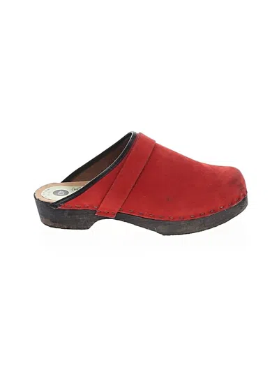 Pre-owned Assorted Brands Mule/clog In Red