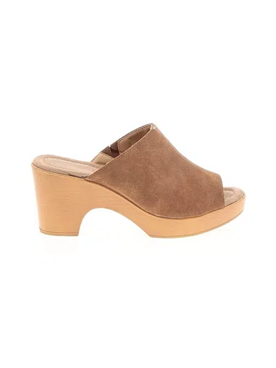 Pre-owned Assorted Brands Mule/clog In Tan