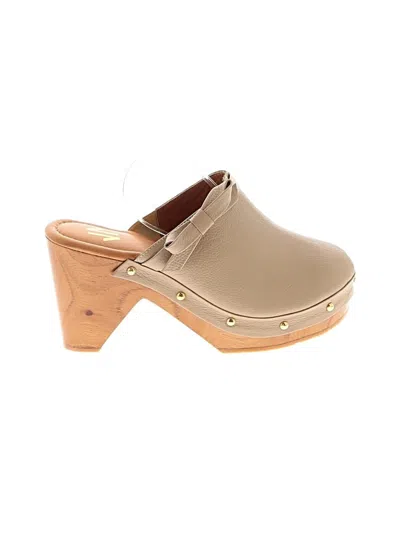 Pre-owned Assorted Brands Mule/clog In Tan