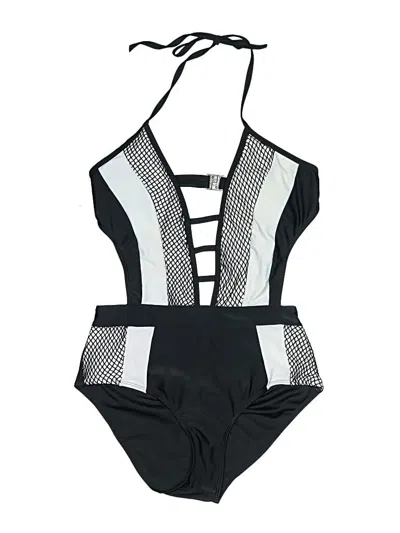 Pre-owned Assorted Brands One Piece Swimsuit In Black