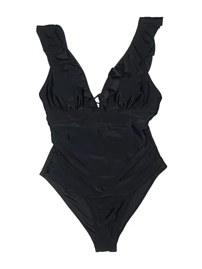 Pre-owned Assorted Brands One Piece Swimsuit In Black