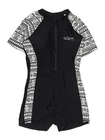 Pre-owned Assorted Brands One Piece Swimsuit In Black